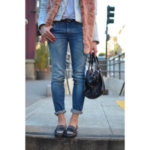 American Eagle Boyfriend Jeans Dark Wash Cropped